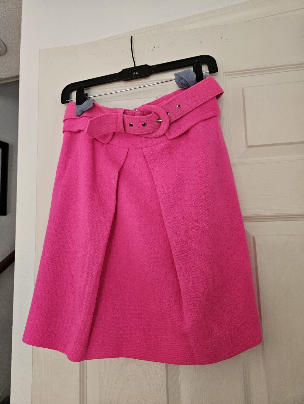 Nwot Vintage Milly Hot Pink Wool Skirt Size 10